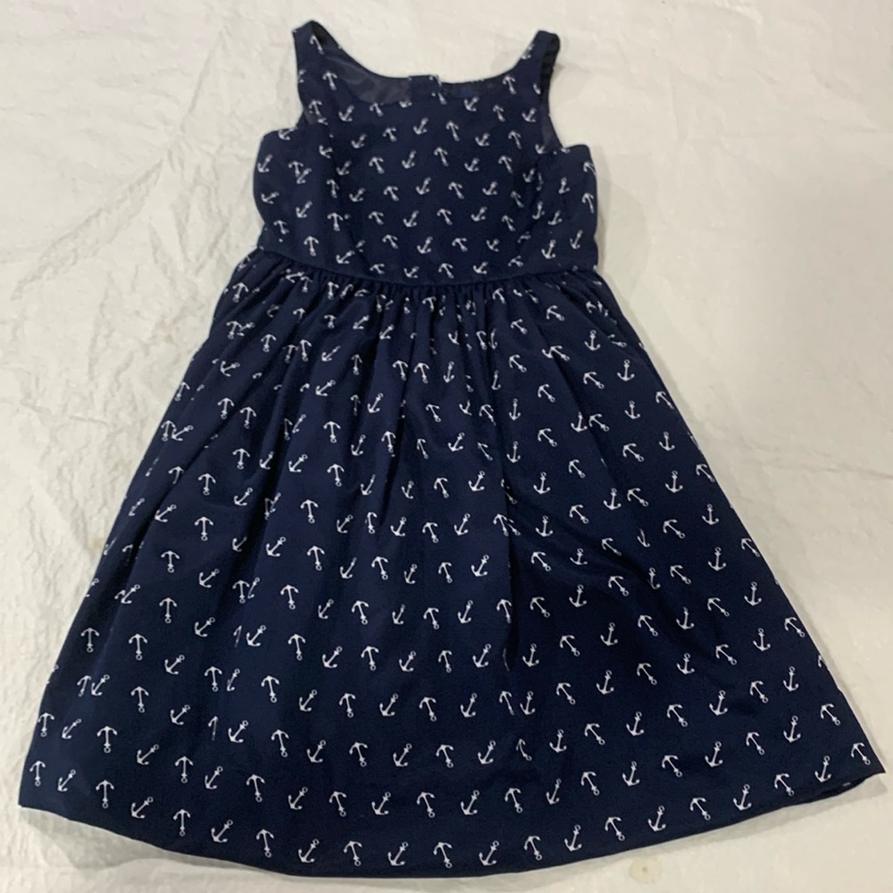 Ralph Lauren anchor print navy sleeveless dress - size 6
